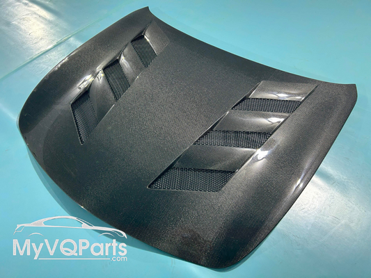 MyVQParts G37 Sedan Full Carbon Fiber Vented Hood