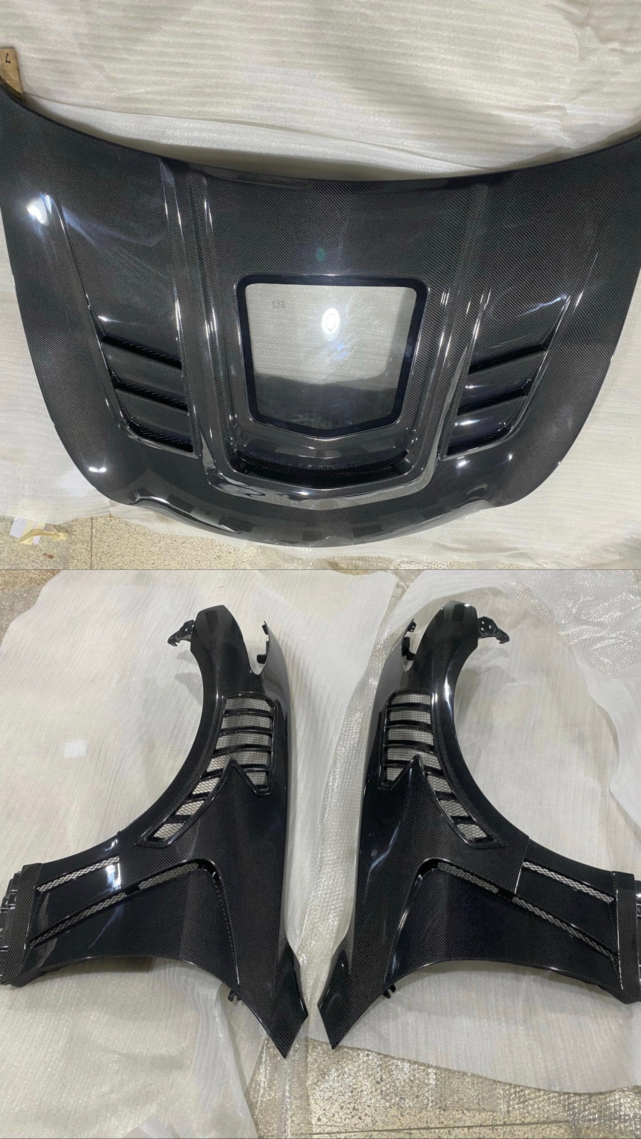 MyVQParts G37 “Boss Pack” Combo Package – Window style Carbon Hood + V3 Carbon Fenders