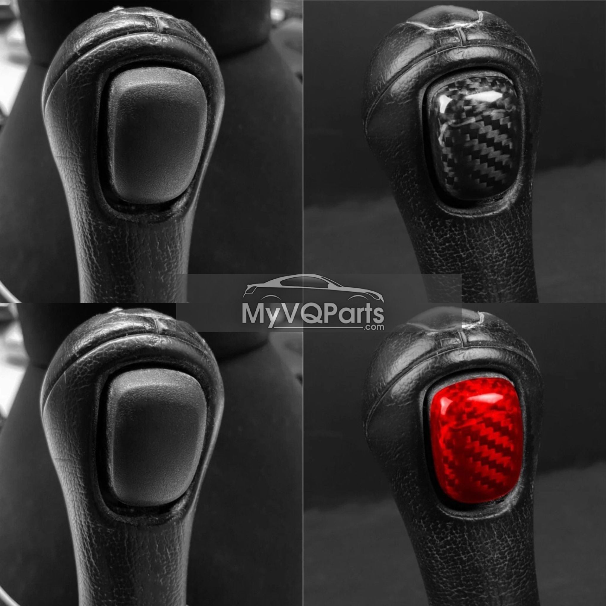 Carbon Fiber Gear Shift Knob Button Cover For Infiniti G35 G37 FX37 QX50 QX70
