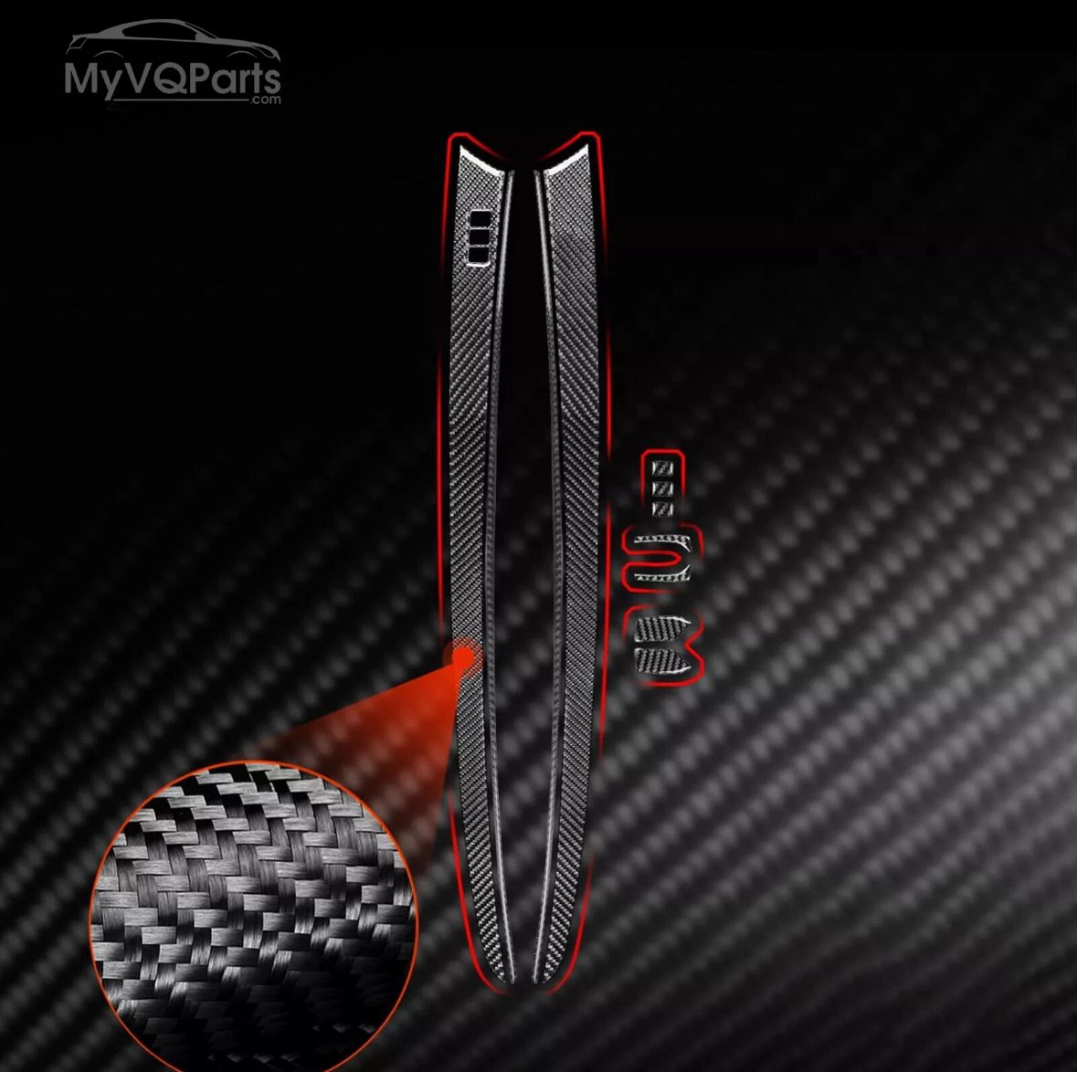 11×Carbon Fiber Interior Door Panel Trim Cover For Infiniti G37 2-Door 2010-2013