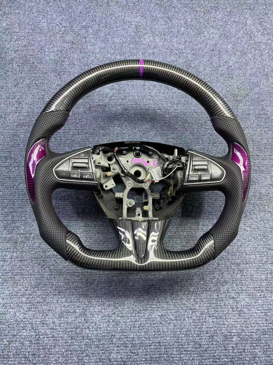 Q50 Premium Flat Bottom Carbon Fiber Steering Wheel 2014-2017