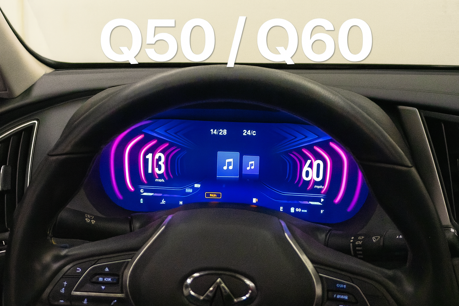 Q50/Q60 Smart Digital Dash Cluster – Apple CarPlay & Android Auto | MyVQParts