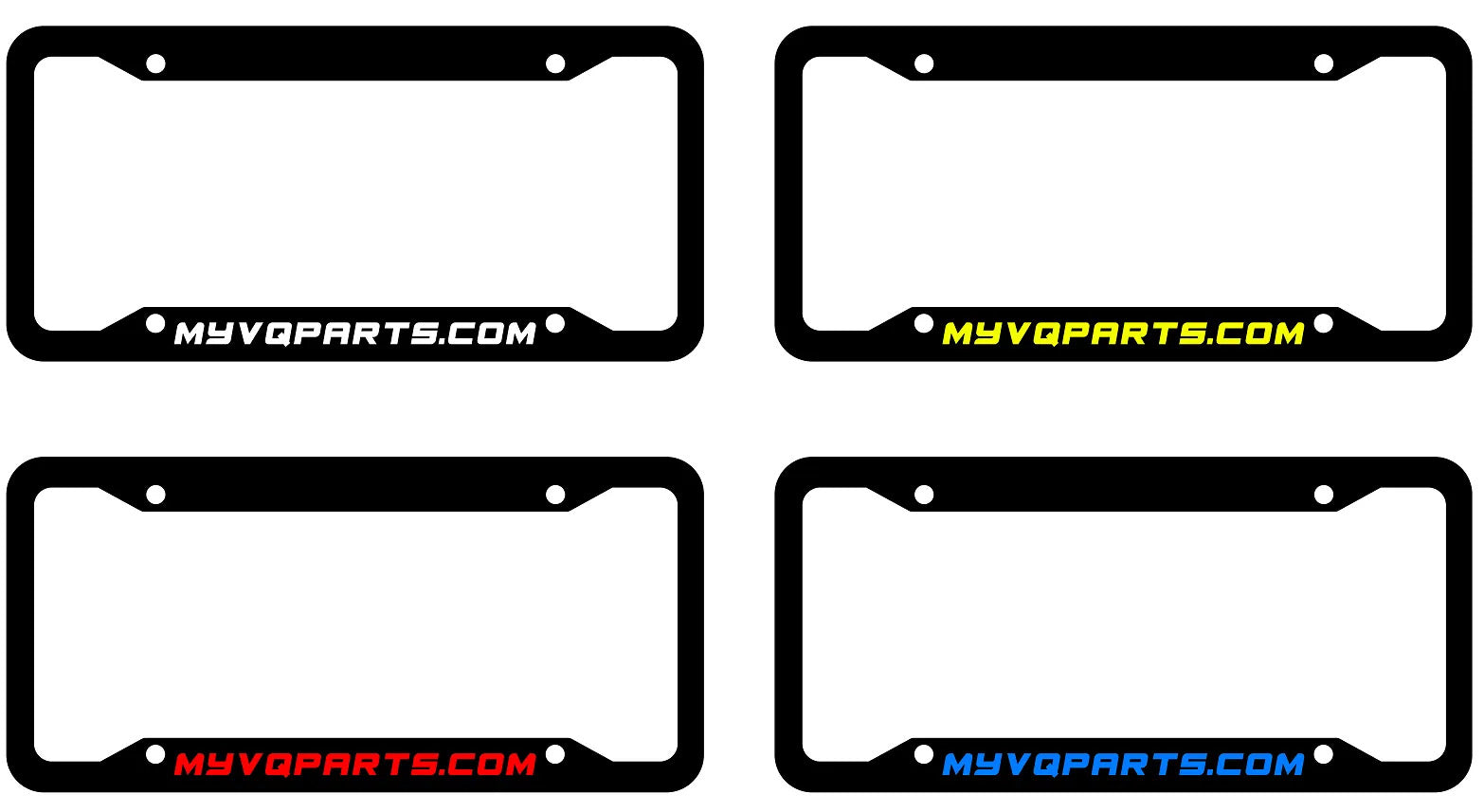 Aluminum Alloy License Plate Frame - Available in White, Red, Blue, & Yellow | MyVQParts.com