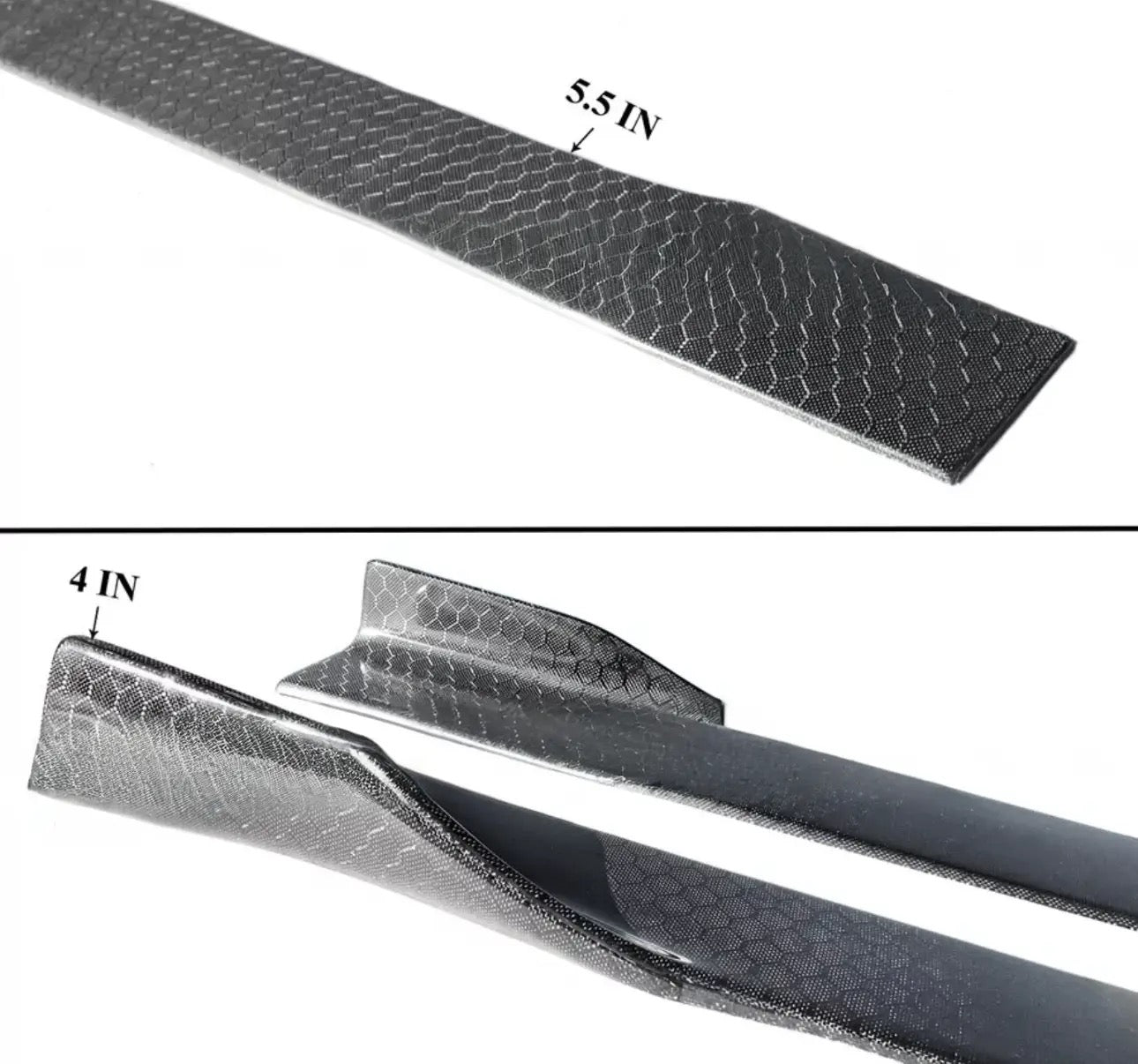 MyVQParts 2014-2024 Infiniti Q50 Carbon Fiber Access Style Side Skirt Extension Splitters