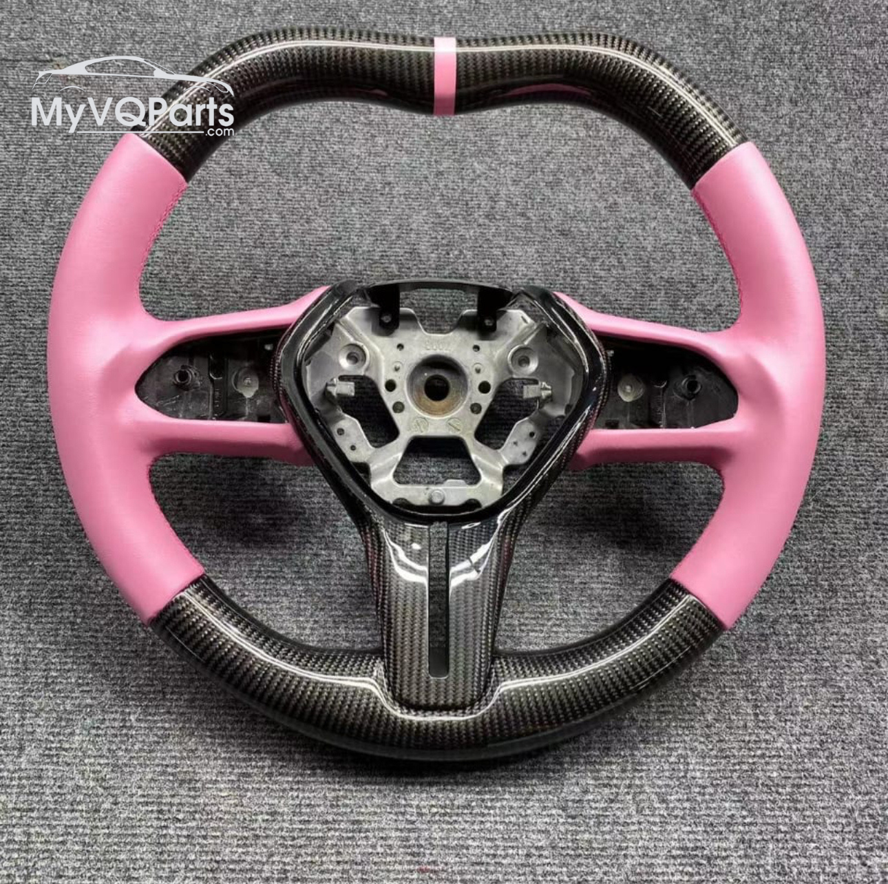 MyVQParts Premium Custom Carbon Fiber Steering Wheel for 2017+ Q50 and Q60