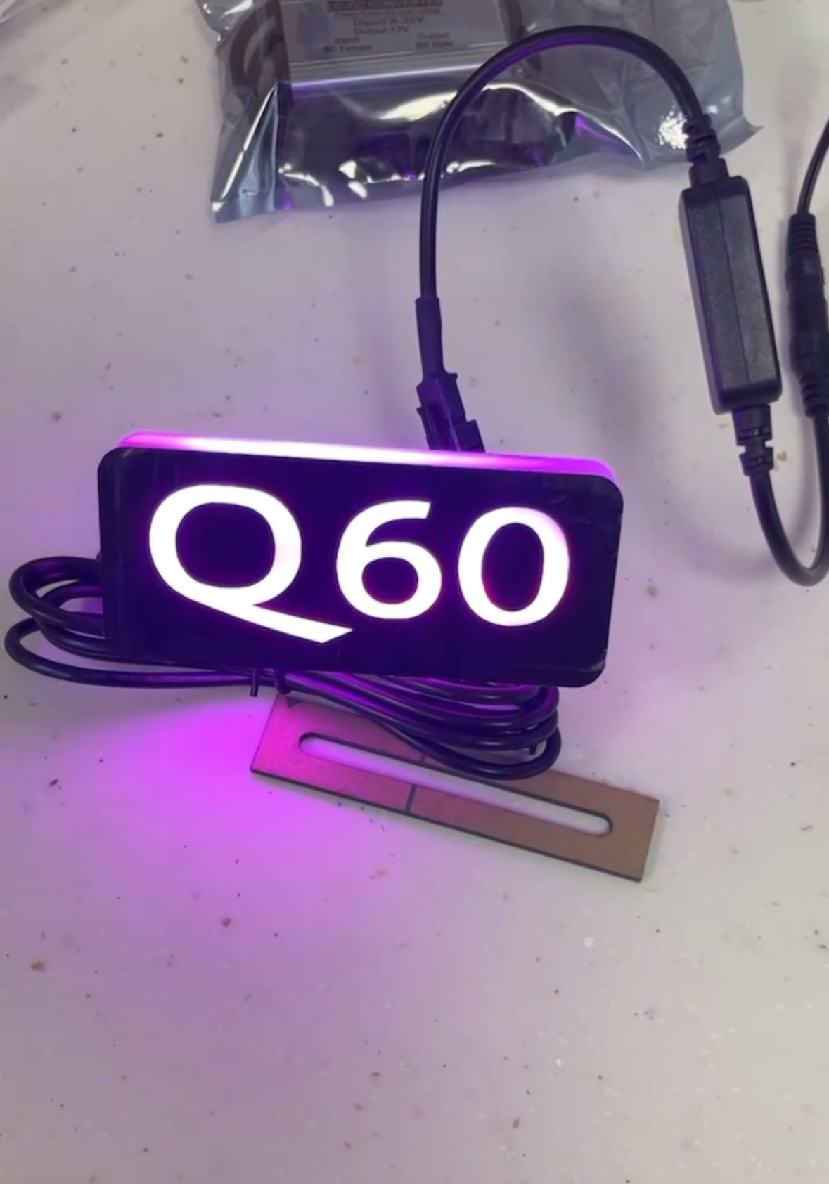 Custom LED RGB Car Emblem Badge Light – Q50, Q60, G35, G37, 370Z - photo 3 - MyVQParts