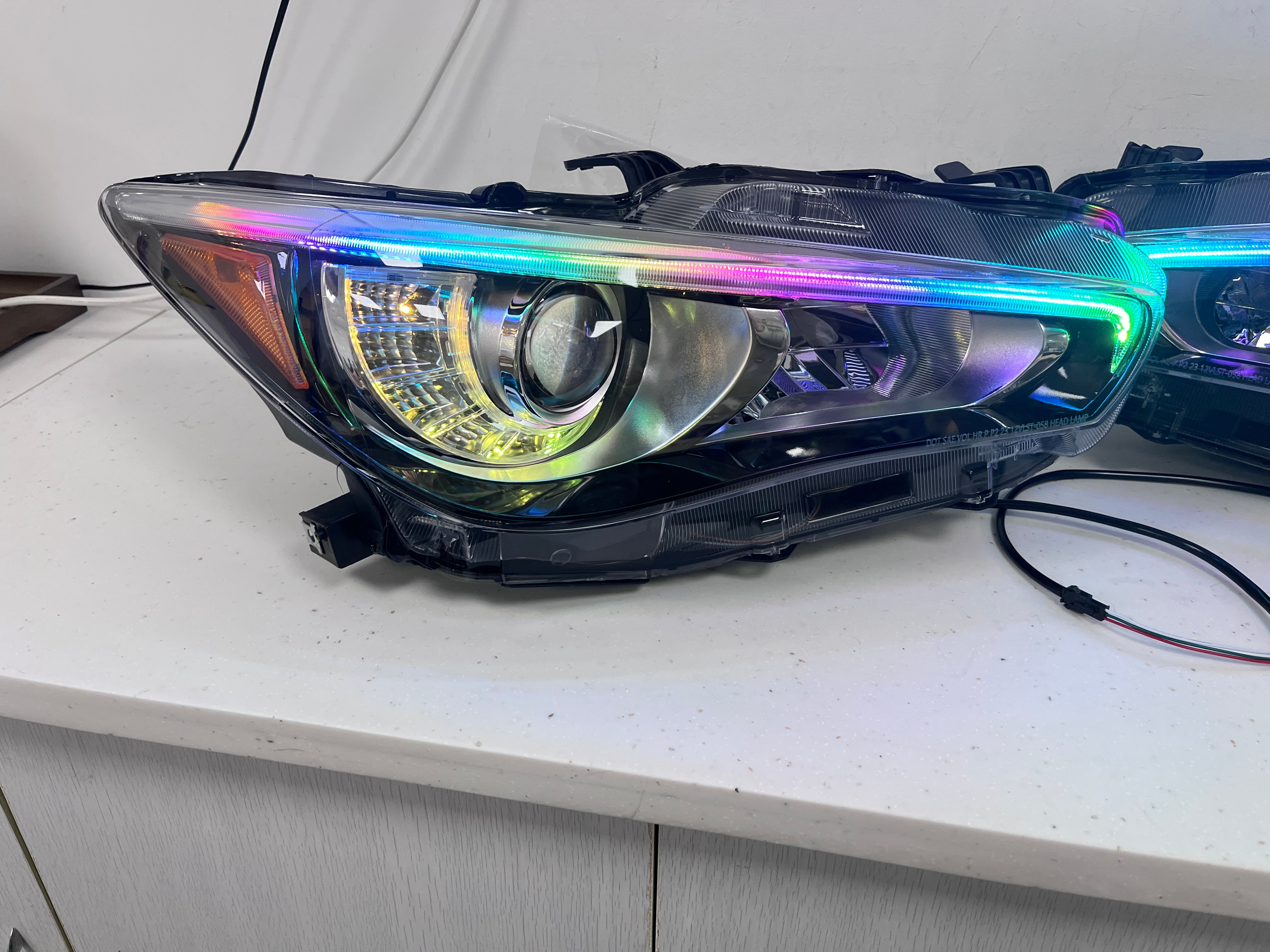 Infiniti Q50 RGB LED Headlights (2014–2023) – Factory Sealed Custom Color Changing Headlight Upgrade