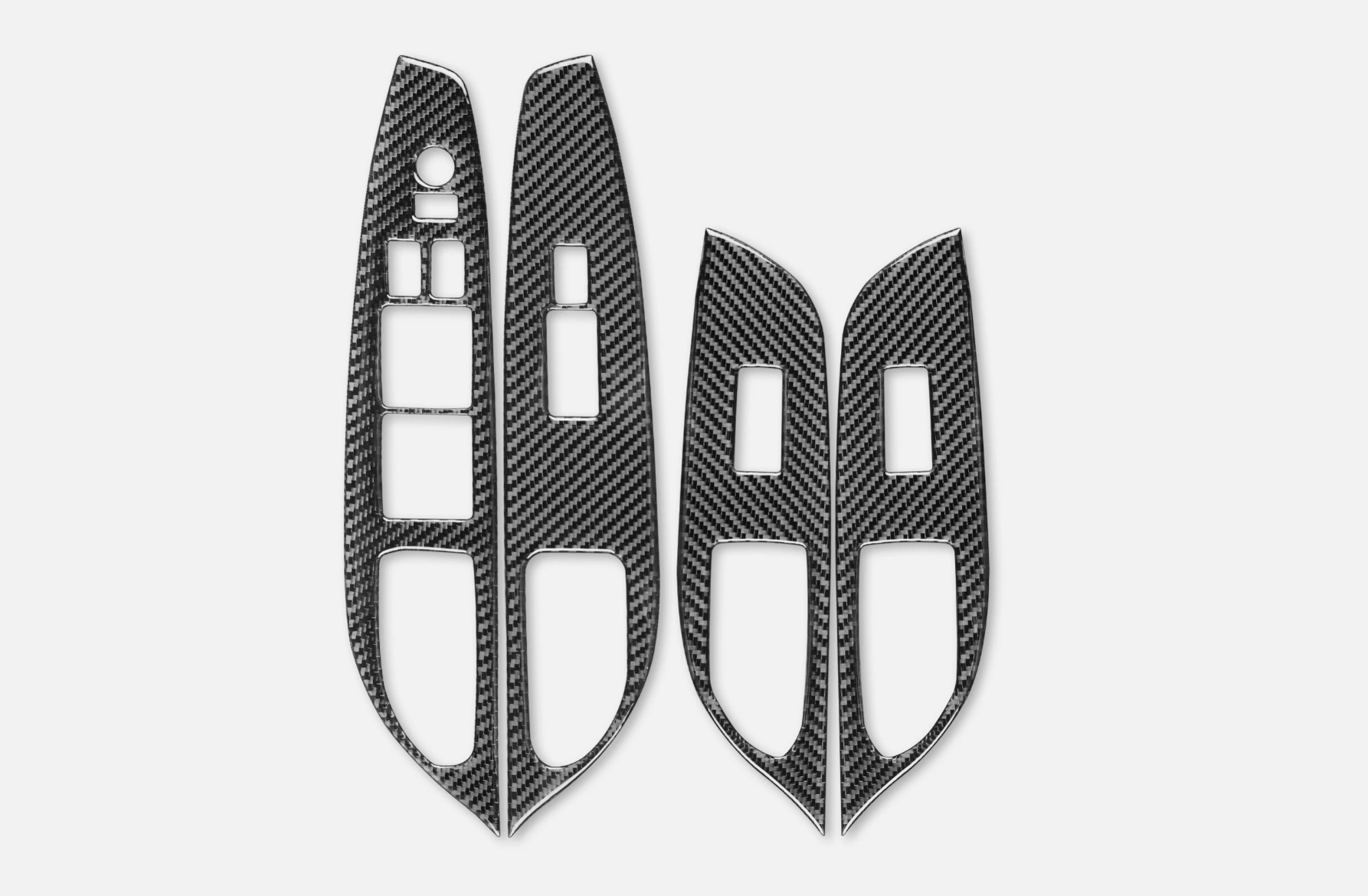 4Pcs Carbon Fiber Door Window Control Cover Trim For Infiniti G37 Sedan 2010-13