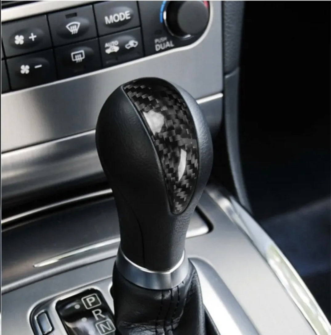 G37 Real Carbon Fiber Interior Gear Shift Knob Cover Trim