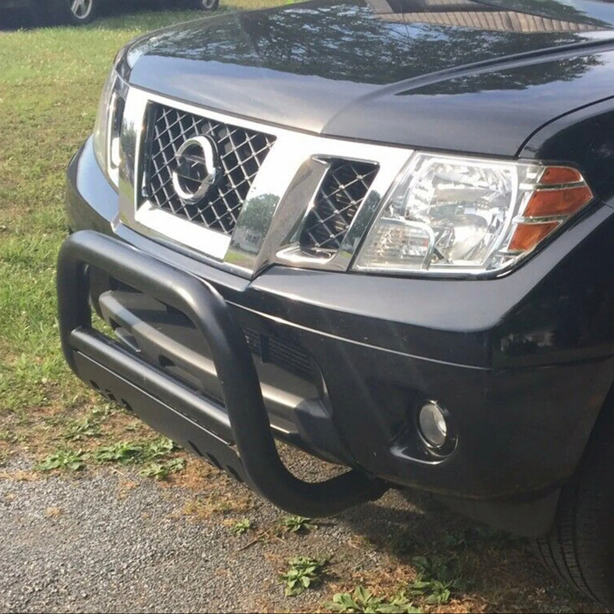 Front Bumper Grille Bull Bar Brush Guard For 2005-2021 Nissan Frontier Xterra and Pathfinder 3" Black