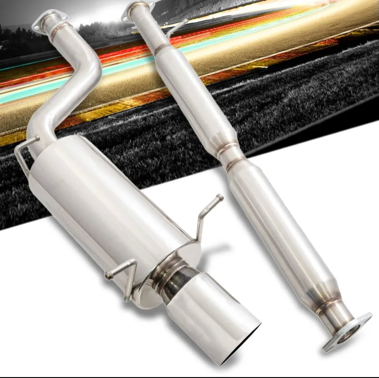 Megan DS-Type CBS Exhaust System Single Tip For 03-06 Infiniti G35 Sedan (V35)