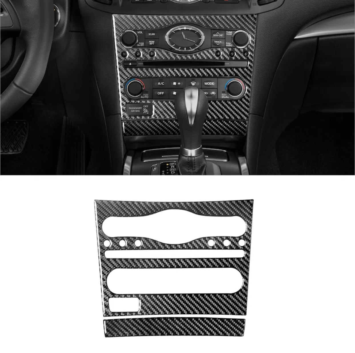 22Pcs Carbon Fiber Basic Full Interior Kit Cover Trim For Infiniti G37 Sedan 2010-2013