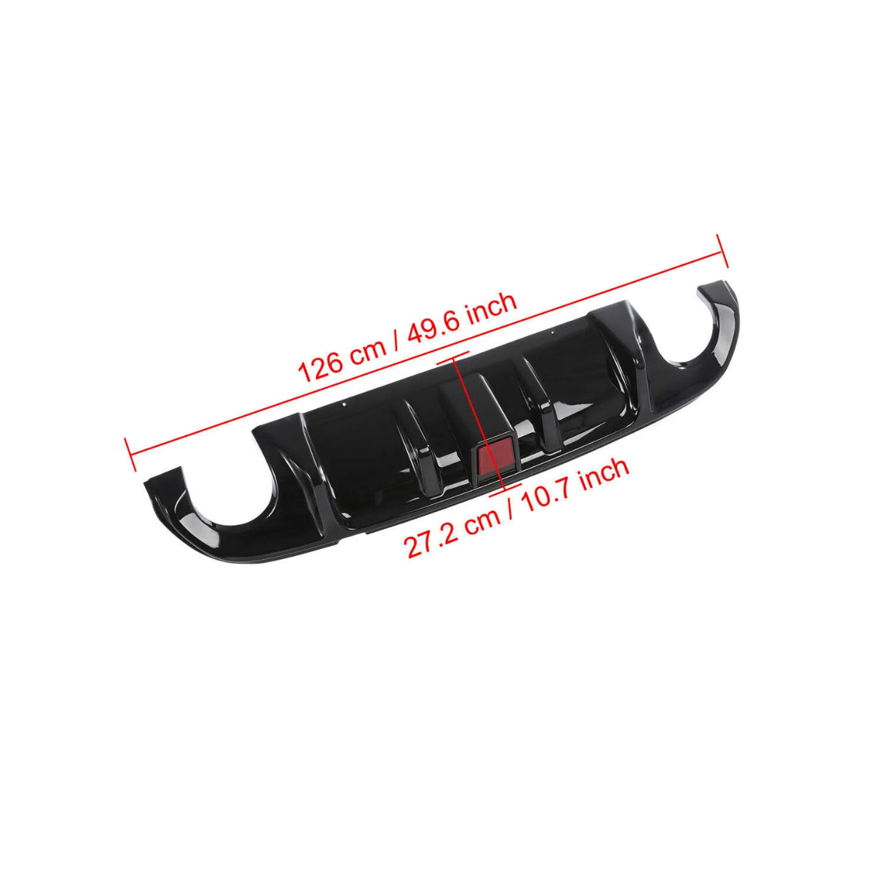 Gloss Black Rear Bumper Diffuser Infiniti Q50 2014-2017 W/ Light