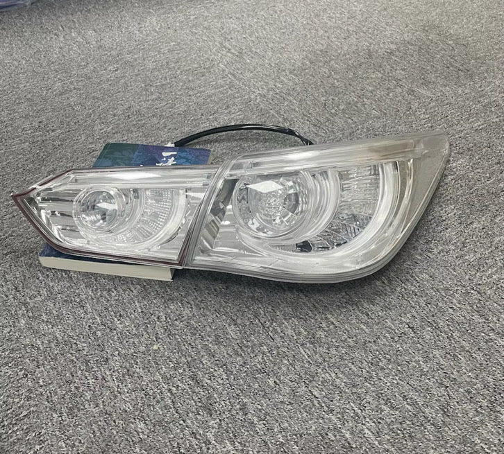 MyVQParts Infiniti Q50 Chrome Housing Clear Taillights (2014–2017)