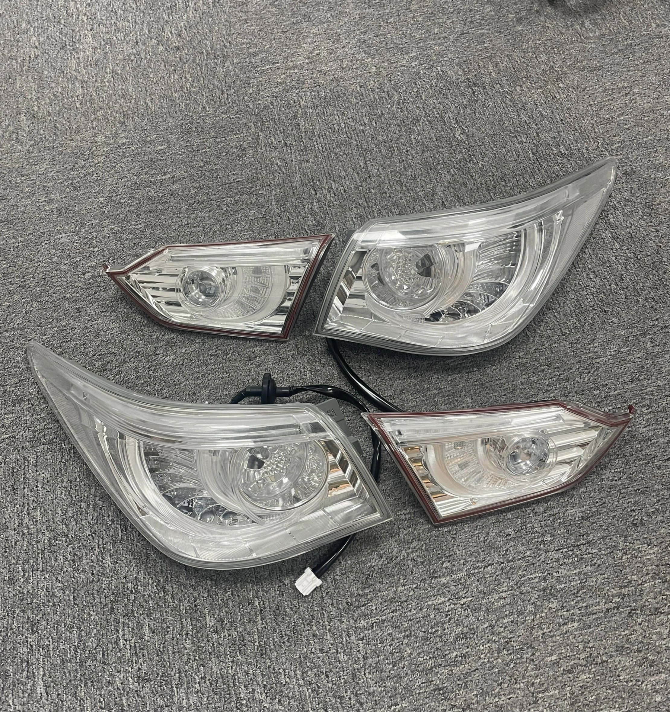 MyVQParts Infiniti Q50 Chrome Housing Clear Taillights (2014–2017)