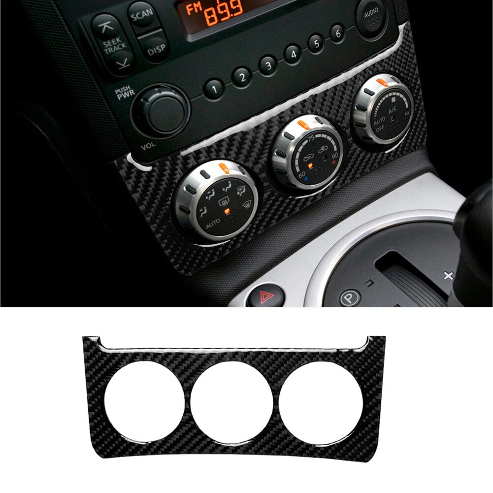 Carbon Fiber Interior Climate Console Cover Trim For 2006-2009 Nissan 350Z