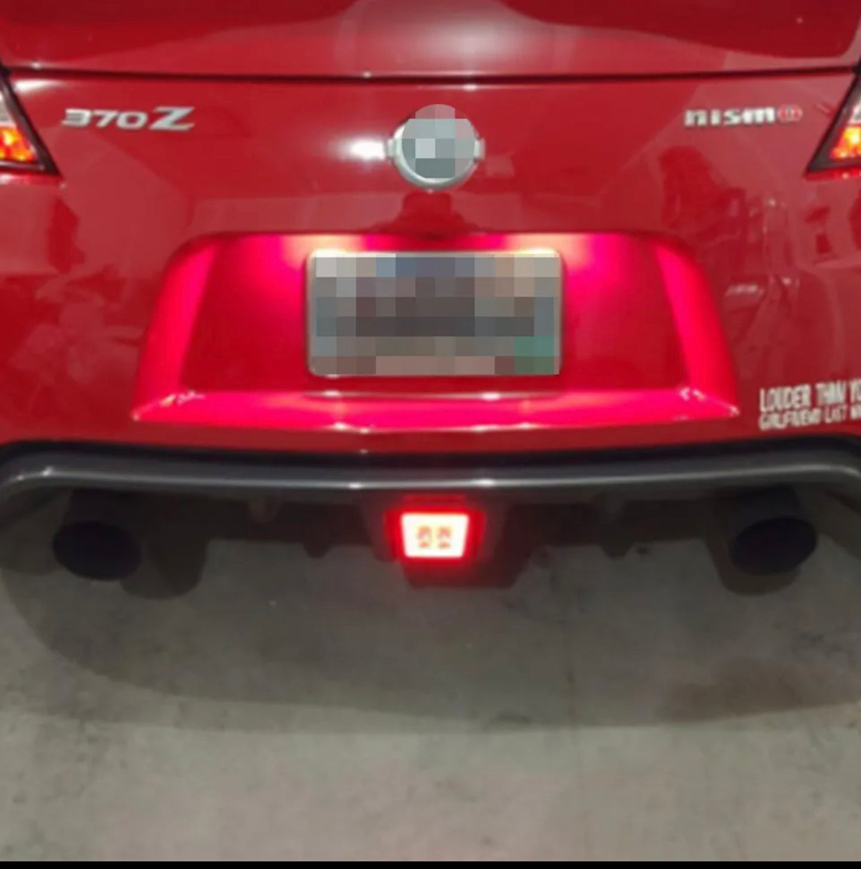 3 in 1 Red Lens Rear Foglight Tail Brake Light Assembly For 2009-up Nissan 370Z