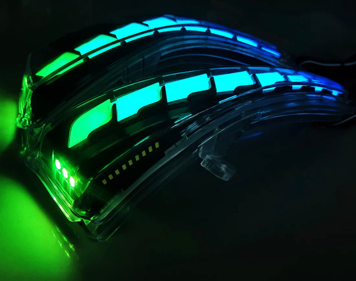 RGB Side Mirror Sequential Blink LED Turn Signal Light For Infiniti Q50 Q70 Q60 QX30