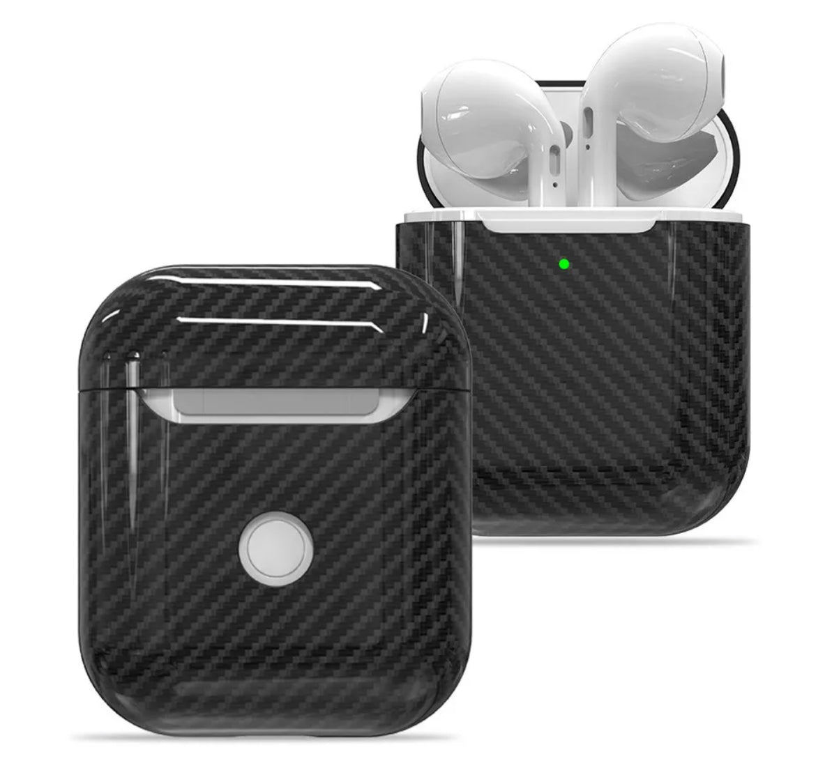 Real Carbon Fiber Case Ultra Slim Earphone Skin Cover For Apple AirPods 2&1