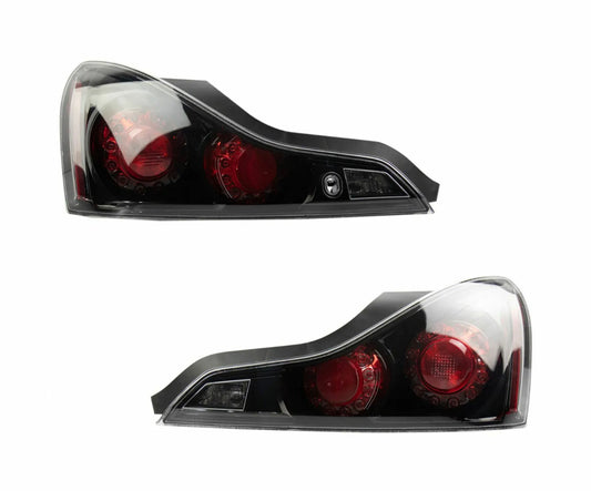 Black out Housing Clear lense Tail Light Lamp Assembly Pair for Infiniti G37 Q60