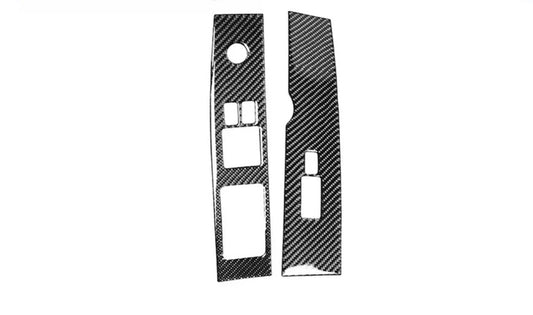 Carbon Fiber Interior Door Window Lift Switch Panel Cover For Nissan 350Z 03-05
