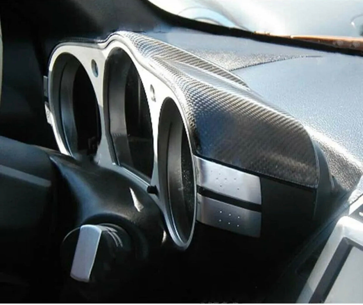 Real Carbon Fiber Speedmeter Cover Interior Dashboard Trim Black For Nissan 350Z