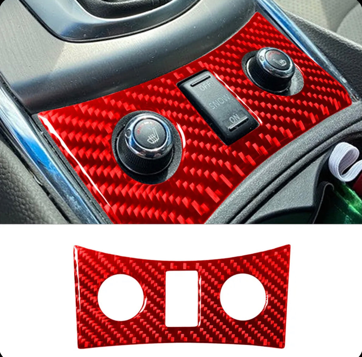 Carbon Fiber Interior Seat Heated Button Cover Trim For Infiniti G37 Sedan & Coupe 10-13