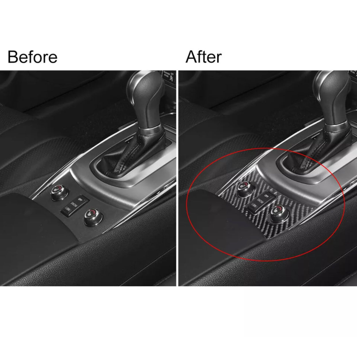 Carbon Fiber Interior Seat Heated Button Cover Trim For Infiniti G37 Sedan & Coupe 10-13