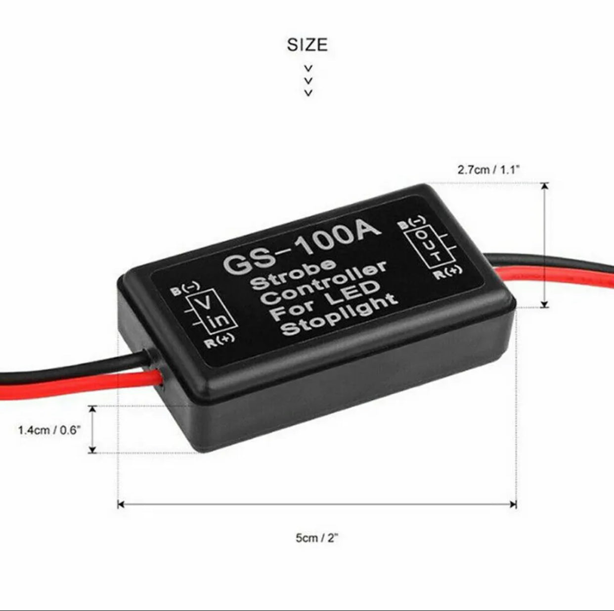 2 PCS Flash Strobe Controller Box Flasher Module for LED Brake Tail Stop Light G37,G35,370z,350z Universal