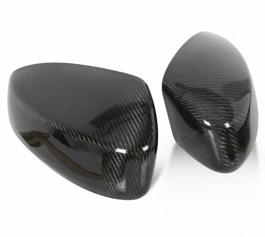 For 03-07 Infiniti G35 Carbon Fiber Coupe Mirror Cover Cap Black Pair Left&Right