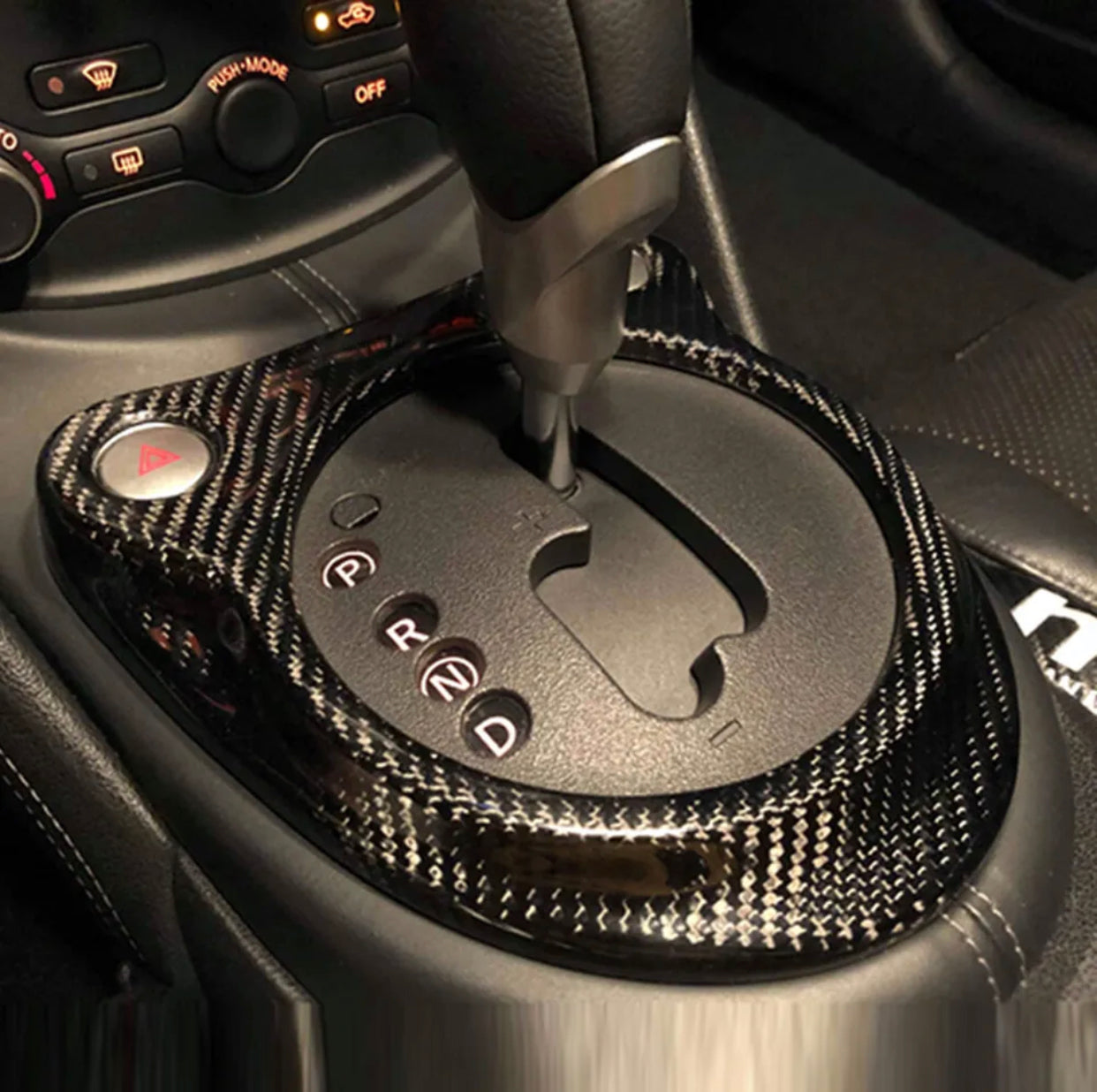 Carbon Fiber Gear Shifter Surround Cover For Nissan 370Z Z34 Automatic 2009-2020