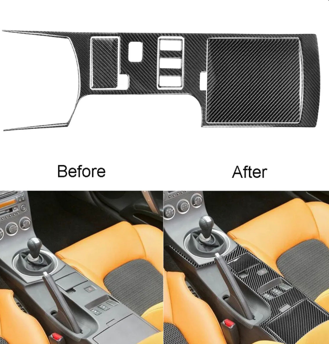 4Pcs Carbon Fiber Center Control Decorative Trim Cover For Nissan 350Z 2003-2005