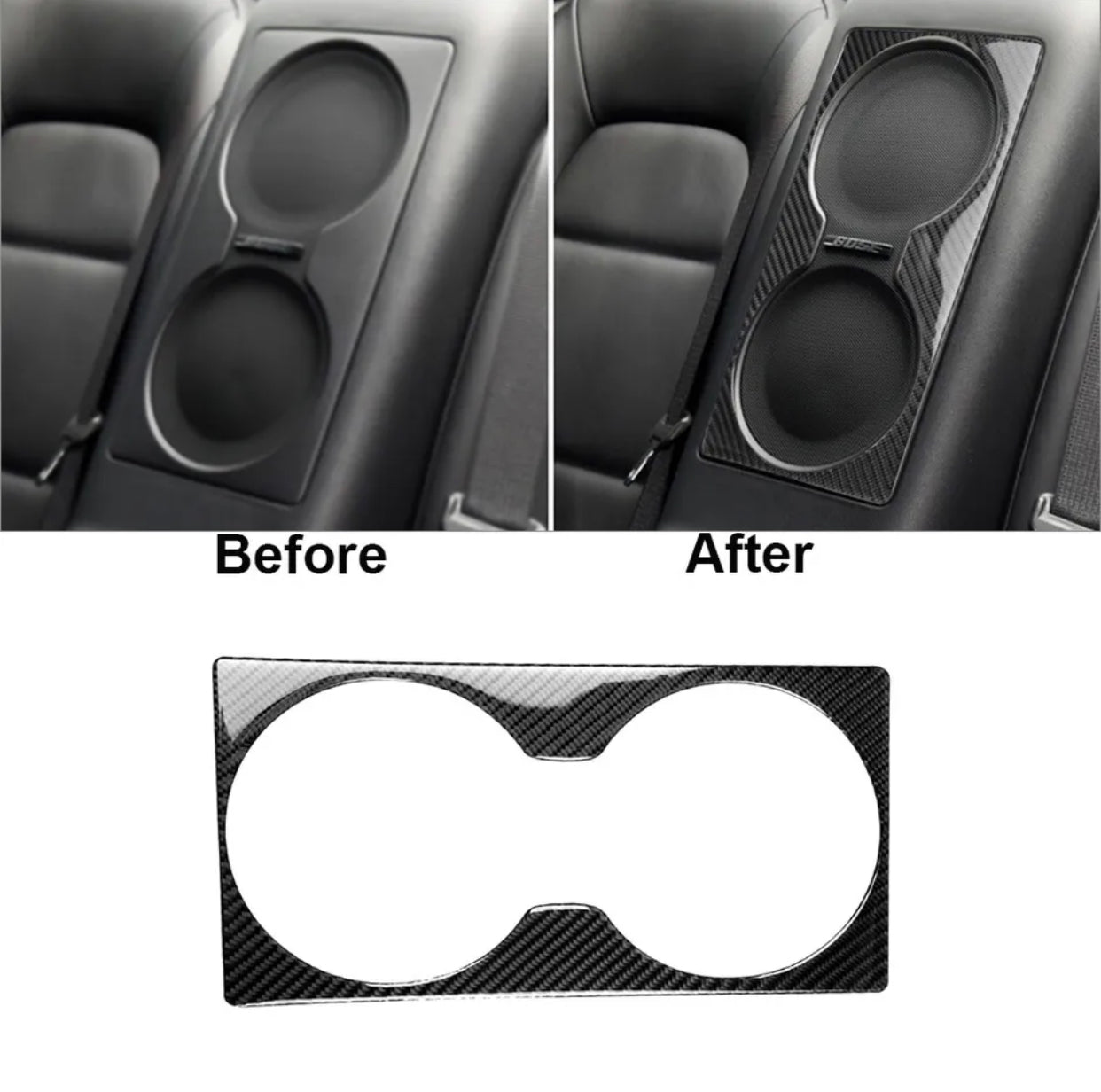 Carbon Fiber Rear Seat Loudspeaker Cover Trim For Nissan GT-R R35 2009-2020